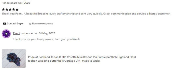 Pride of Scotland Celtic Tartan Ruffle Brooch
