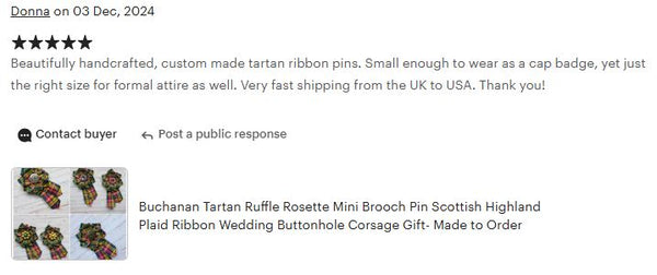 Buchanan Tartan Ruffle Brooch