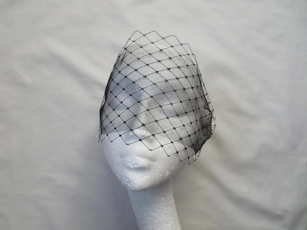 Black Narrow Double Veil