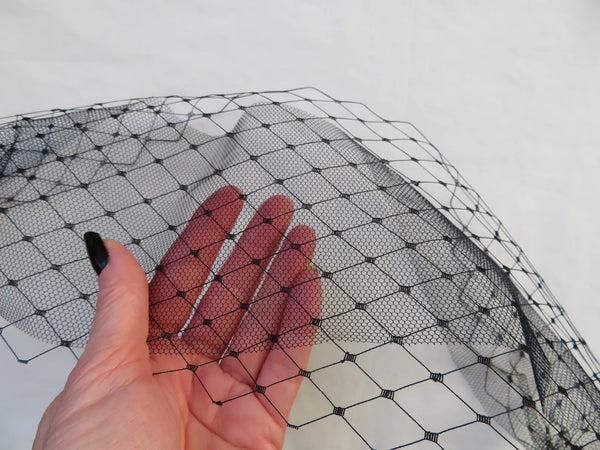 Black Narrow Double Veil