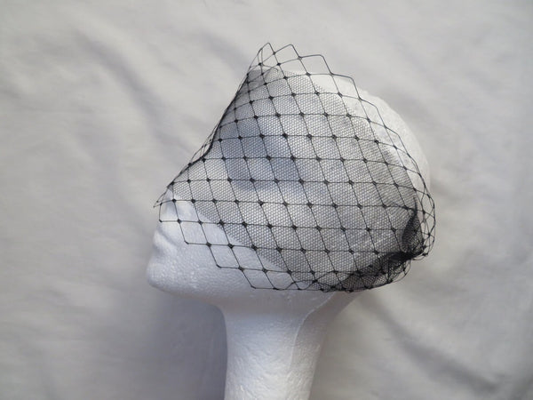 Black Narrow Double Veil