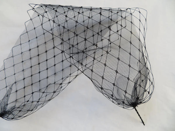 Black Narrow Double Veil