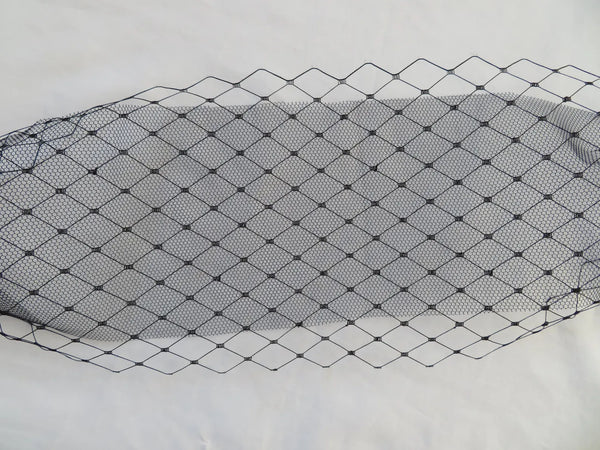 Black Narrow Double Veil
