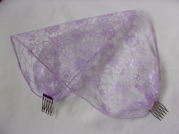 Lilac Lace Bandeau Veil