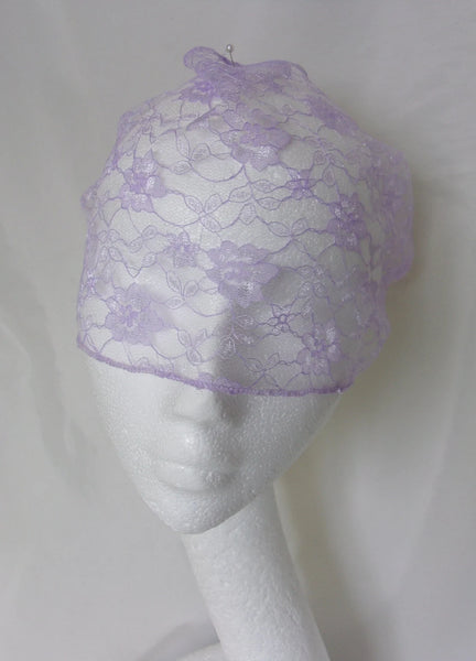 Lilac Lace Bandeau Veil