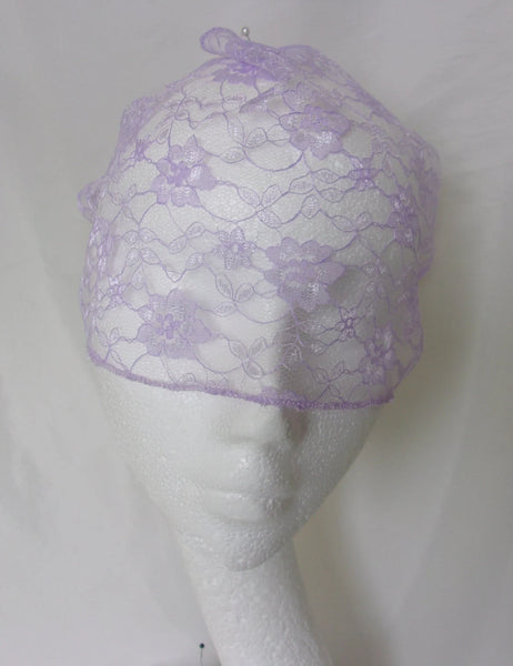 Lilac Lace Bandeau Veil