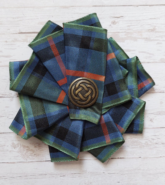 Large Flower of Scotland Tartan Rosette
