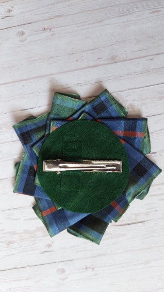 Large Flower of Scotland Tartan Rosette