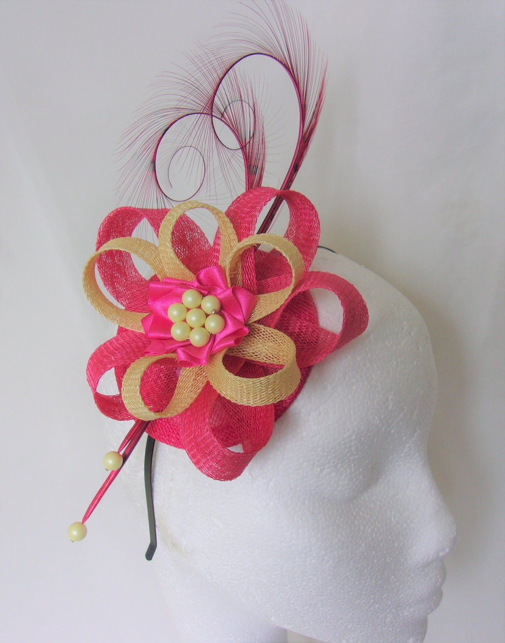 Cerise Raspberry Pink & Primrose Yellow Delilah