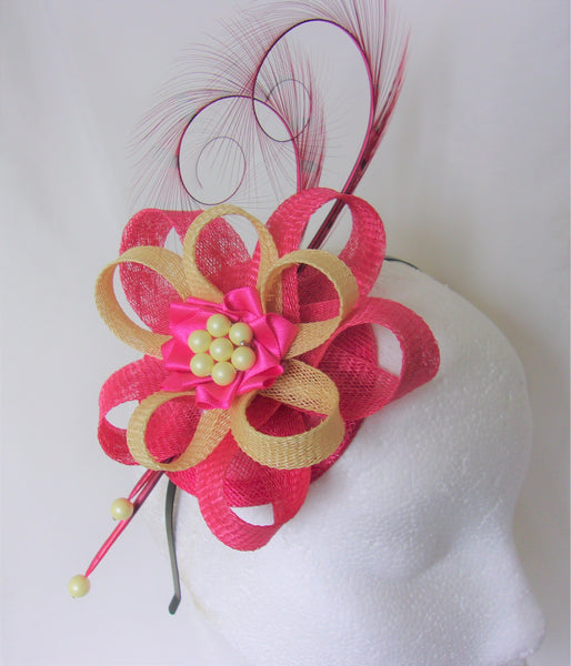 Cerise Raspberry Pink & Primrose Yellow Delilah