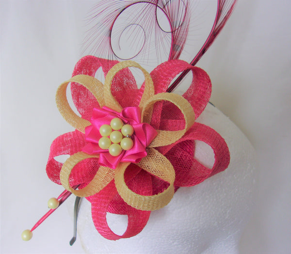 Cerise Raspberry Pink & Primrose Yellow Delilah