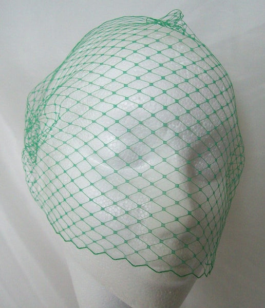 Emerald Absinthe Green Spot or Plain Birdcage Bandeau Wedding Bridal Veil - Gothic Diva Wedding Designs