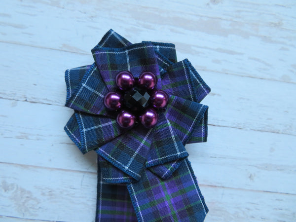 Pride of Scotland Tartan Ruffle Brooch