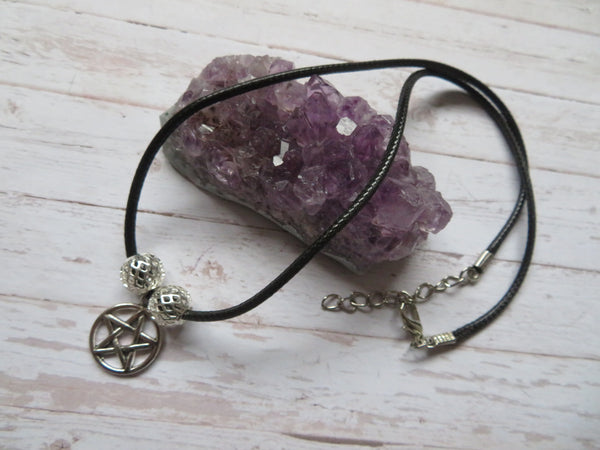 pentagram necklace, pentagram choker, pentagram accessories, pentagram jewellery, pentagram gifts, necklace with a pentagram, silver pentagrams,