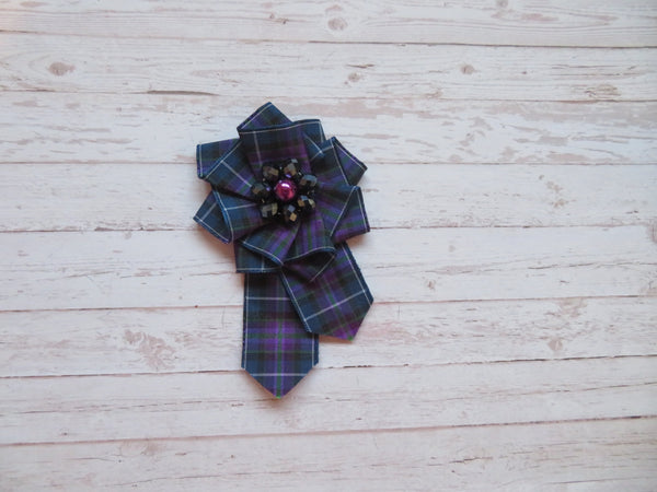 Pride of Scotland Tartan Ruffle Brooch