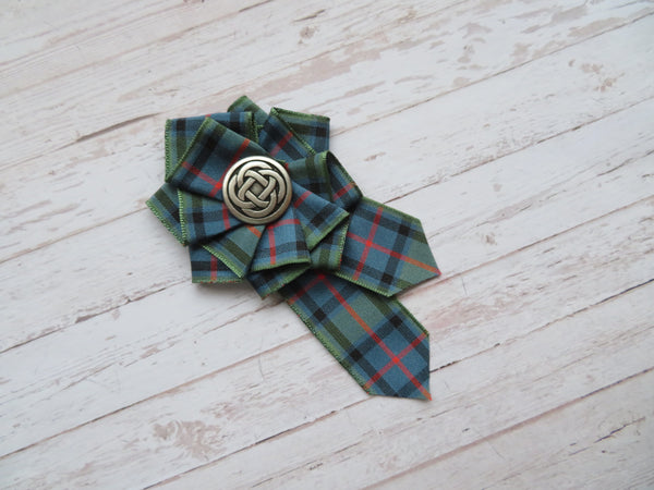 Flower of Scotland Tartan Ruffle Brooch