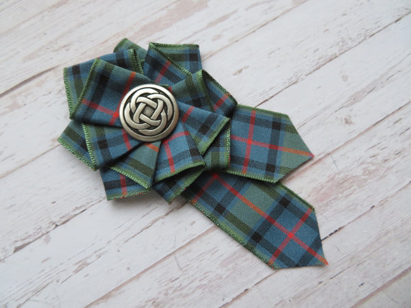 Flower of Scotland Tartan Ruffle Brooch