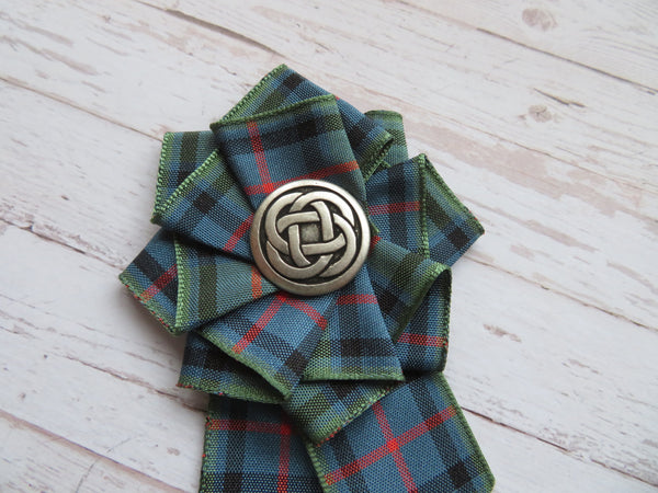 Flower of Scotland Tartan Ruffle Brooch