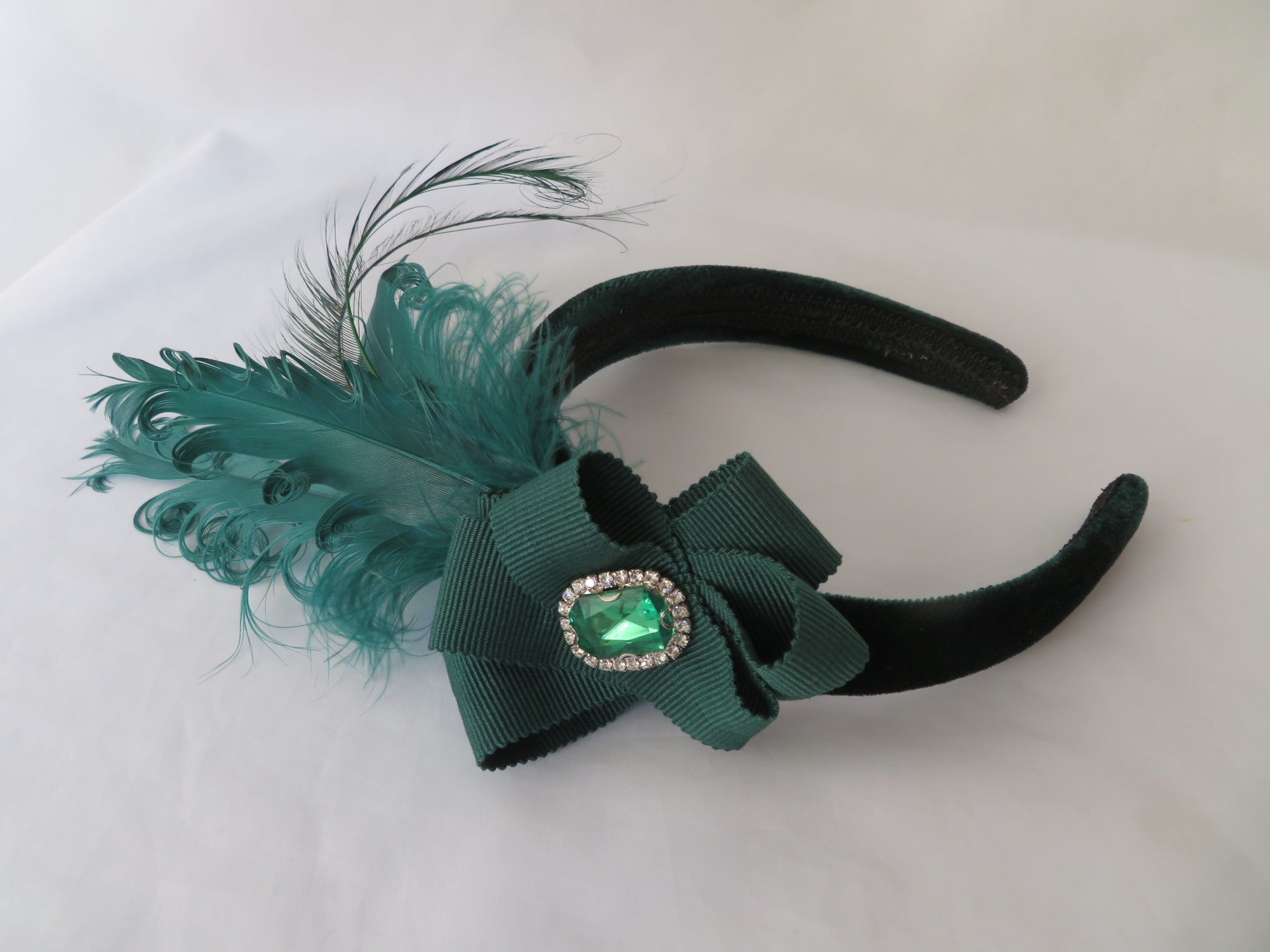 Jeweled Velvet Bow, Velvet Hair Bow, Antique Hair Bow, Hair Bow Shop Apple Green