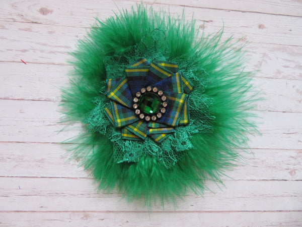 Tartan Flower Brooches