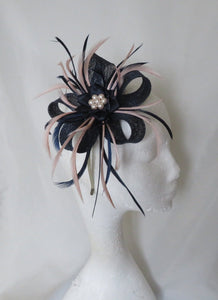 Navy Blue and Pale Antique Rose Pink Lily