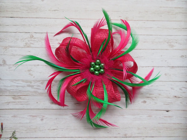 Cerise Pink and Emerald Green Mini Lily