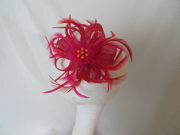 Cerise Raspberry Pink and Burnt Orange Mini Lily