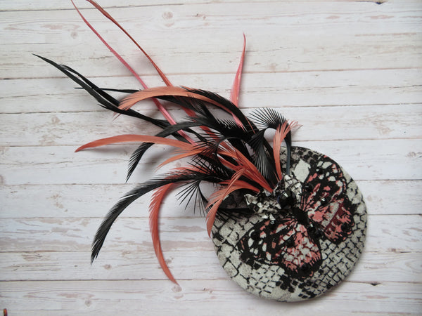 Coral & Black Butterfly Emma