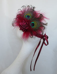 Victoriana Peacock Feather Flapper Band