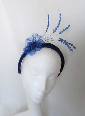 Royal Blue Velvet Headband