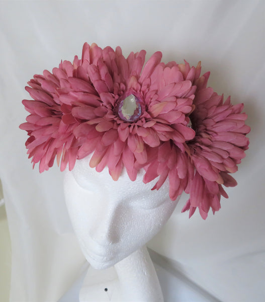 Dusky Pink Daisy Flower Crown