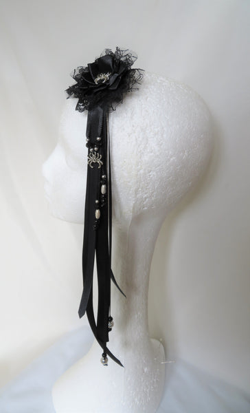 Black Spider Hair Ribbons