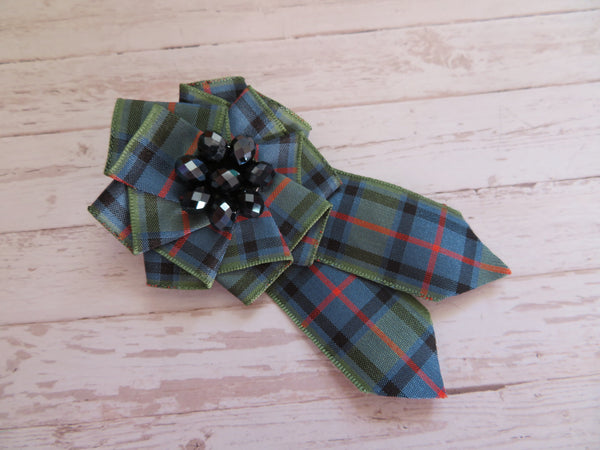 Flower of Scotland Tartan Ruffle Brooch