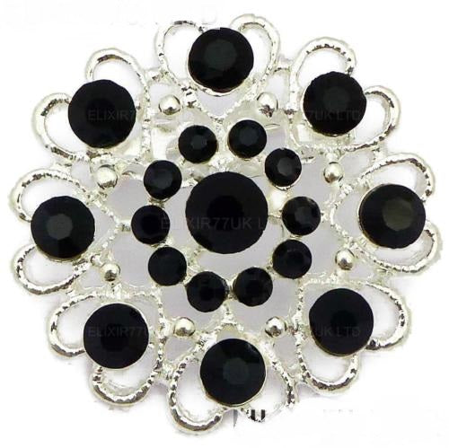 black diamante brooch matilda fascinator