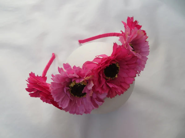 Small Pink Daisy Flower Crown