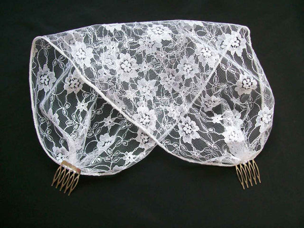 White Lace Veil Headscarf