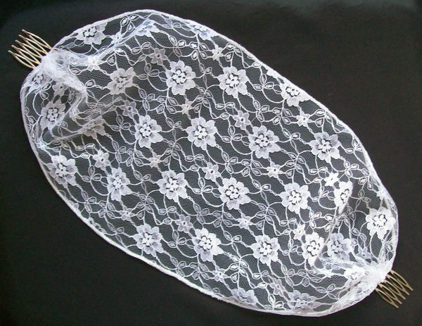 White Lace Veil Headscarf