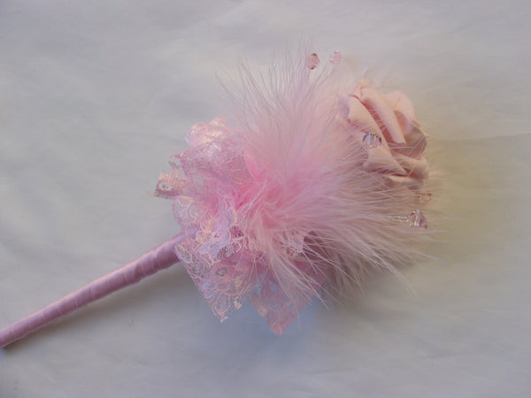 Pale Pink Rose Fairy Wand