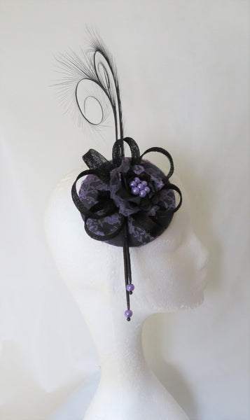 Antique Lilac & Black Lace Isadora