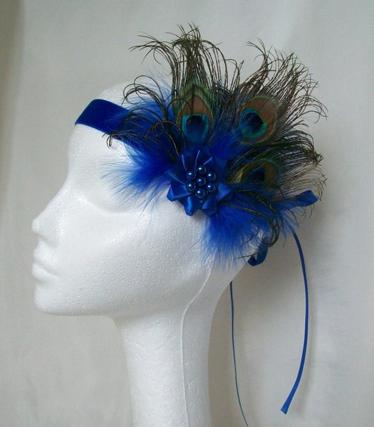 Royal Blue Victoriana  Flapper Band